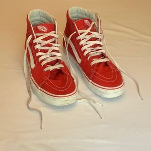 Red Vans Hi-Tops